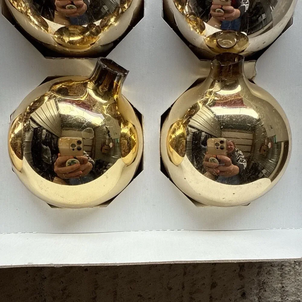 Lot Of 44 Rauch Holiday Time Shiny Glass Ball Christmas Ornament Made in USA - Picture 11 of 11